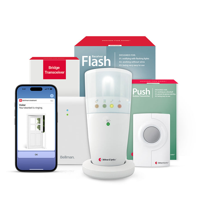 Push Button System with Bridge and Flash Receiver