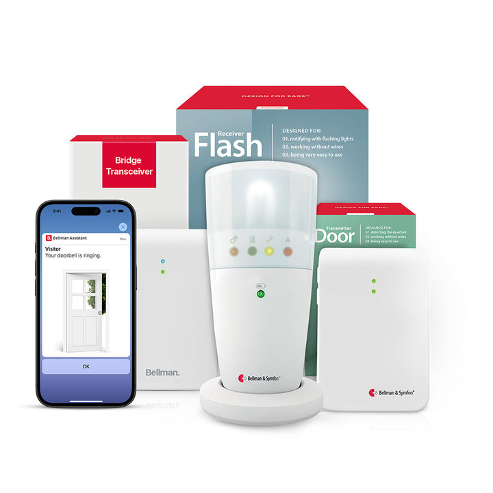 Doorbell System with Bridge and Flash Receiver