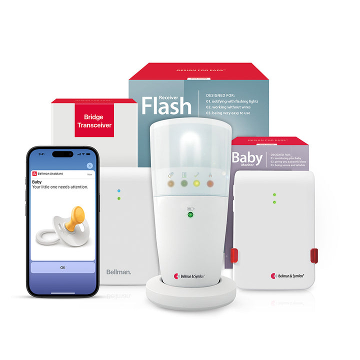 Baby Monitor System with Bridge and Flash Receiver