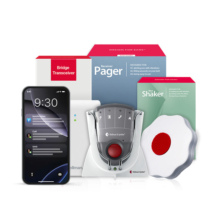 Phone System with Bridge, Pager Receiver, Charger, and Bed Shaker