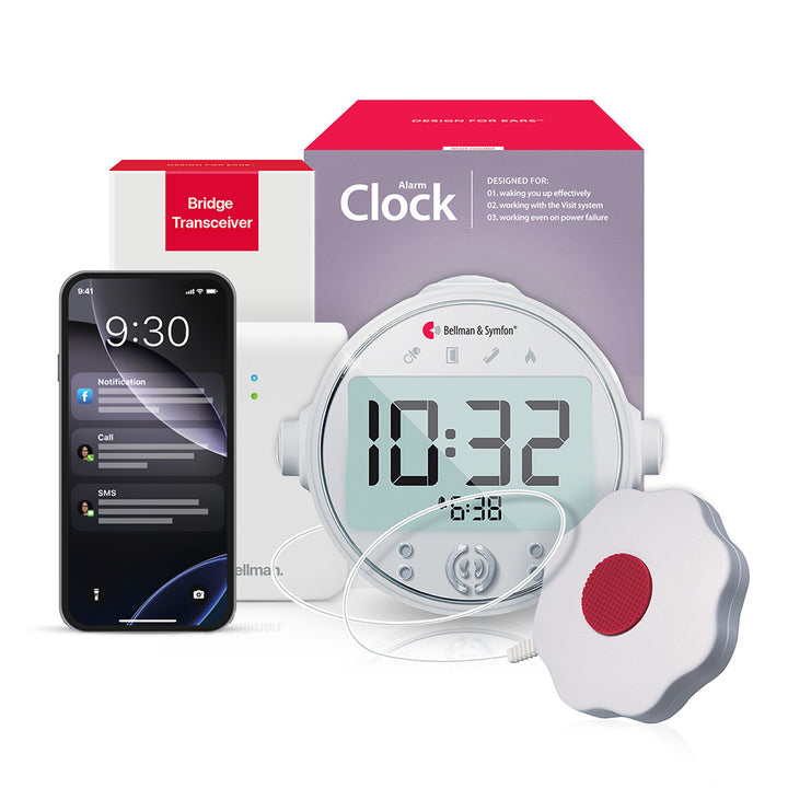 Phone System with Bridge, Alarm Clock Receiver, and Bed Shaker