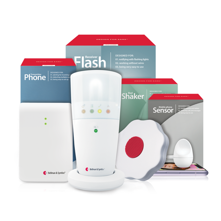 Système téléphonique avec récepteur flash et vibreur de lit