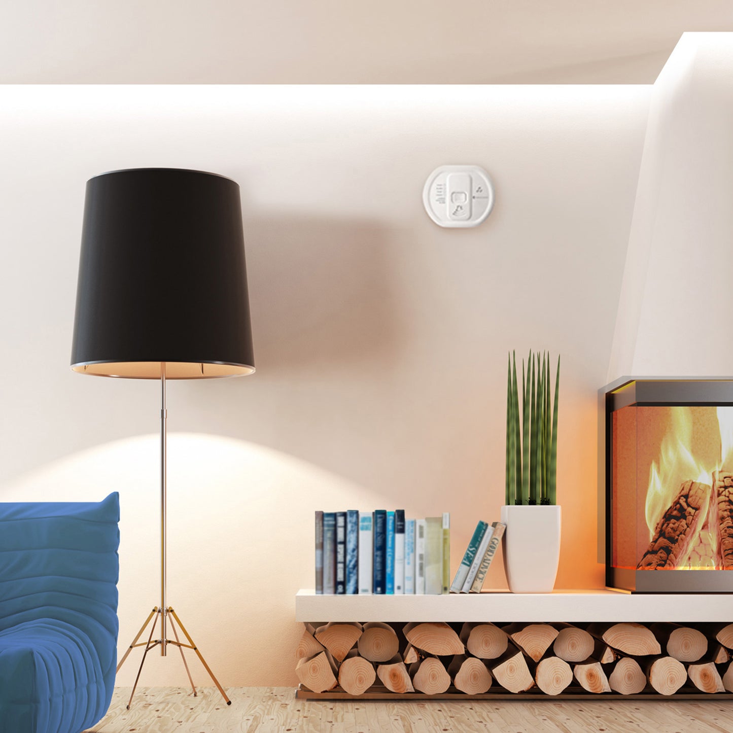 Smoke/Fire and Carbon Monoxide Alarm Notification System with Flash Receiver and Bed Shaker