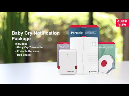 Baby Monitor System with Portable Receiver and Bed Shaker