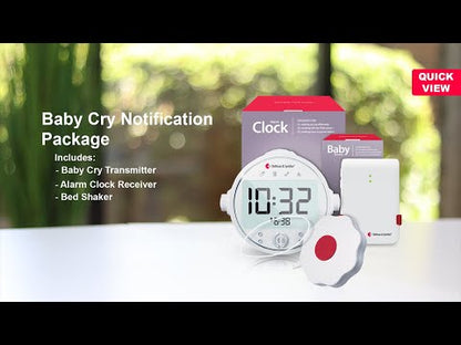 Baby Monitor System with Alarm Clock Receiver and Bed Shaker